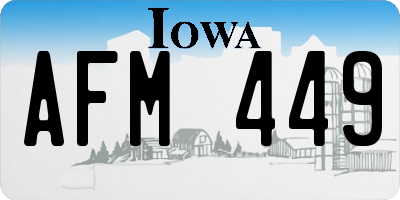 IA license plate AFM449