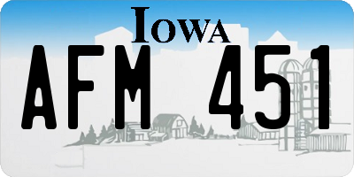 IA license plate AFM451