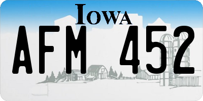 IA license plate AFM452