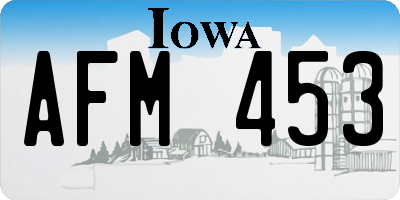 IA license plate AFM453