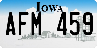 IA license plate AFM459