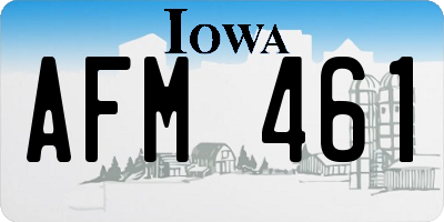 IA license plate AFM461