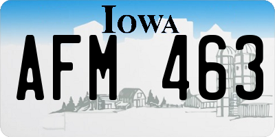 IA license plate AFM463