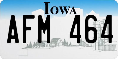 IA license plate AFM464