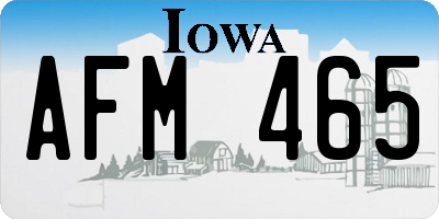 IA license plate AFM465
