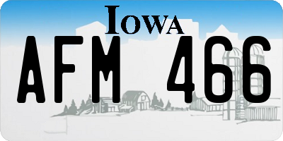 IA license plate AFM466
