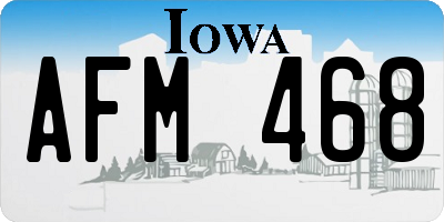 IA license plate AFM468