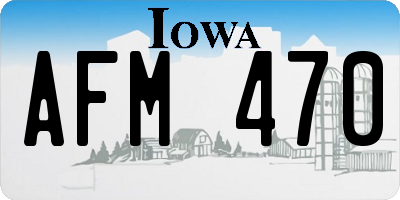 IA license plate AFM470