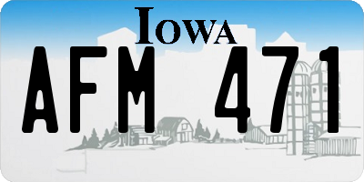 IA license plate AFM471