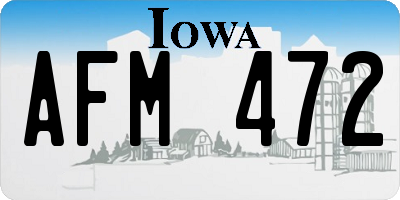 IA license plate AFM472