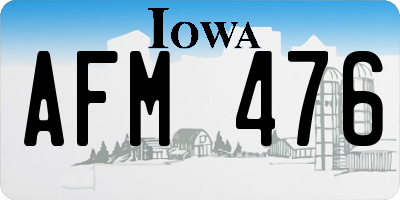 IA license plate AFM476