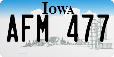 IA license plate AFM477