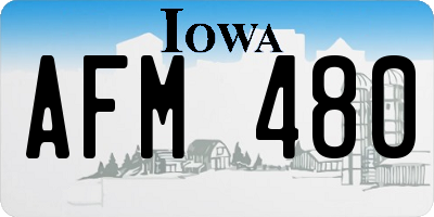 IA license plate AFM480