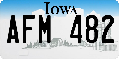 IA license plate AFM482