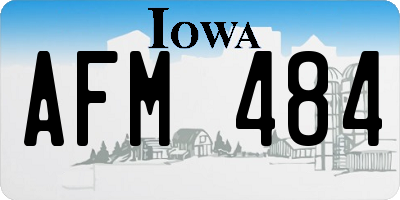 IA license plate AFM484