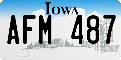 IA license plate AFM487