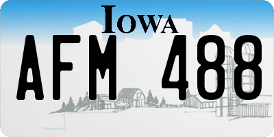 IA license plate AFM488
