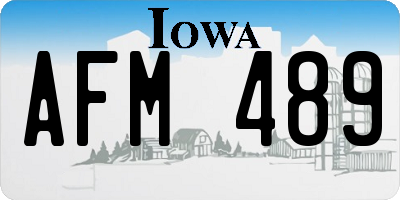 IA license plate AFM489