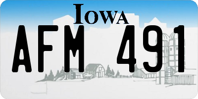 IA license plate AFM491