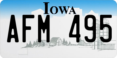 IA license plate AFM495