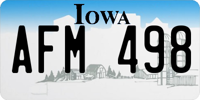 IA license plate AFM498