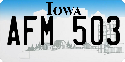 IA license plate AFM503