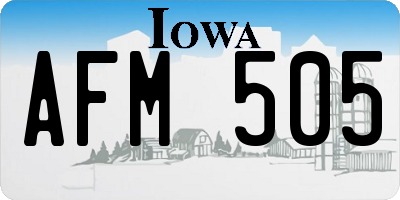 IA license plate AFM505