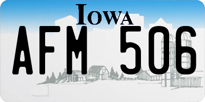 IA license plate AFM506