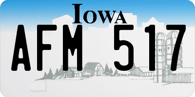 IA license plate AFM517