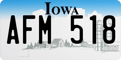 IA license plate AFM518