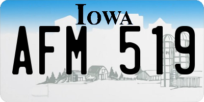 IA license plate AFM519