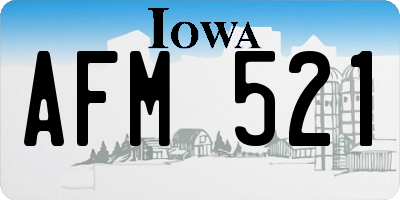 IA license plate AFM521