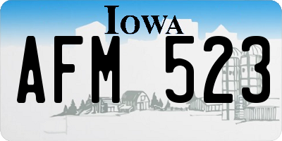 IA license plate AFM523