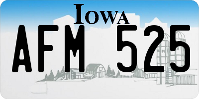 IA license plate AFM525