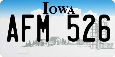 IA license plate AFM526