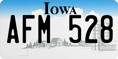 IA license plate AFM528