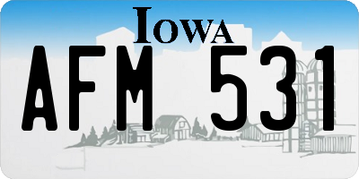 IA license plate AFM531