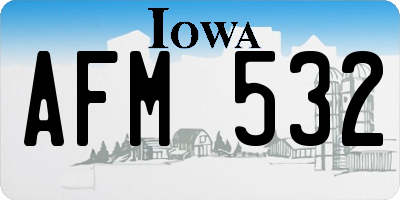IA license plate AFM532