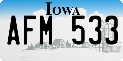 IA license plate AFM533