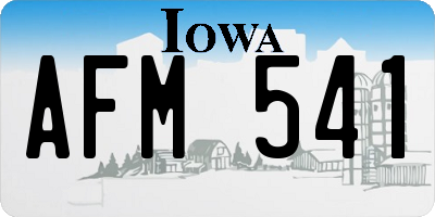 IA license plate AFM541