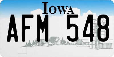 IA license plate AFM548