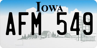 IA license plate AFM549