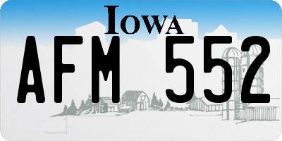 IA license plate AFM552
