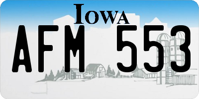 IA license plate AFM553