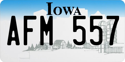 IA license plate AFM557