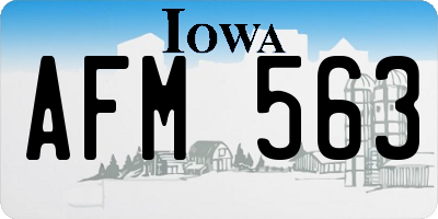IA license plate AFM563
