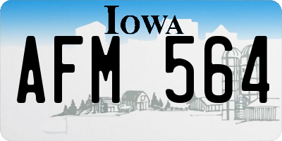 IA license plate AFM564