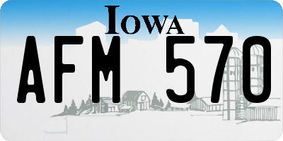 IA license plate AFM570
