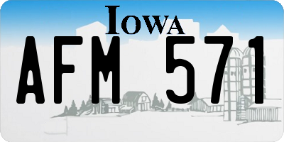 IA license plate AFM571