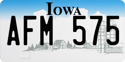 IA license plate AFM575